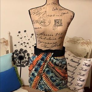 Armani exchange mini skirt in multi colors